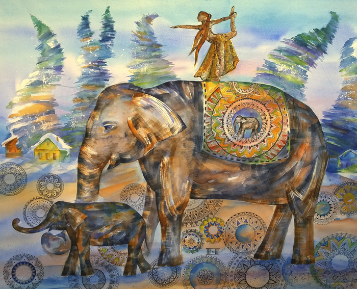 Цейлонские слоны.