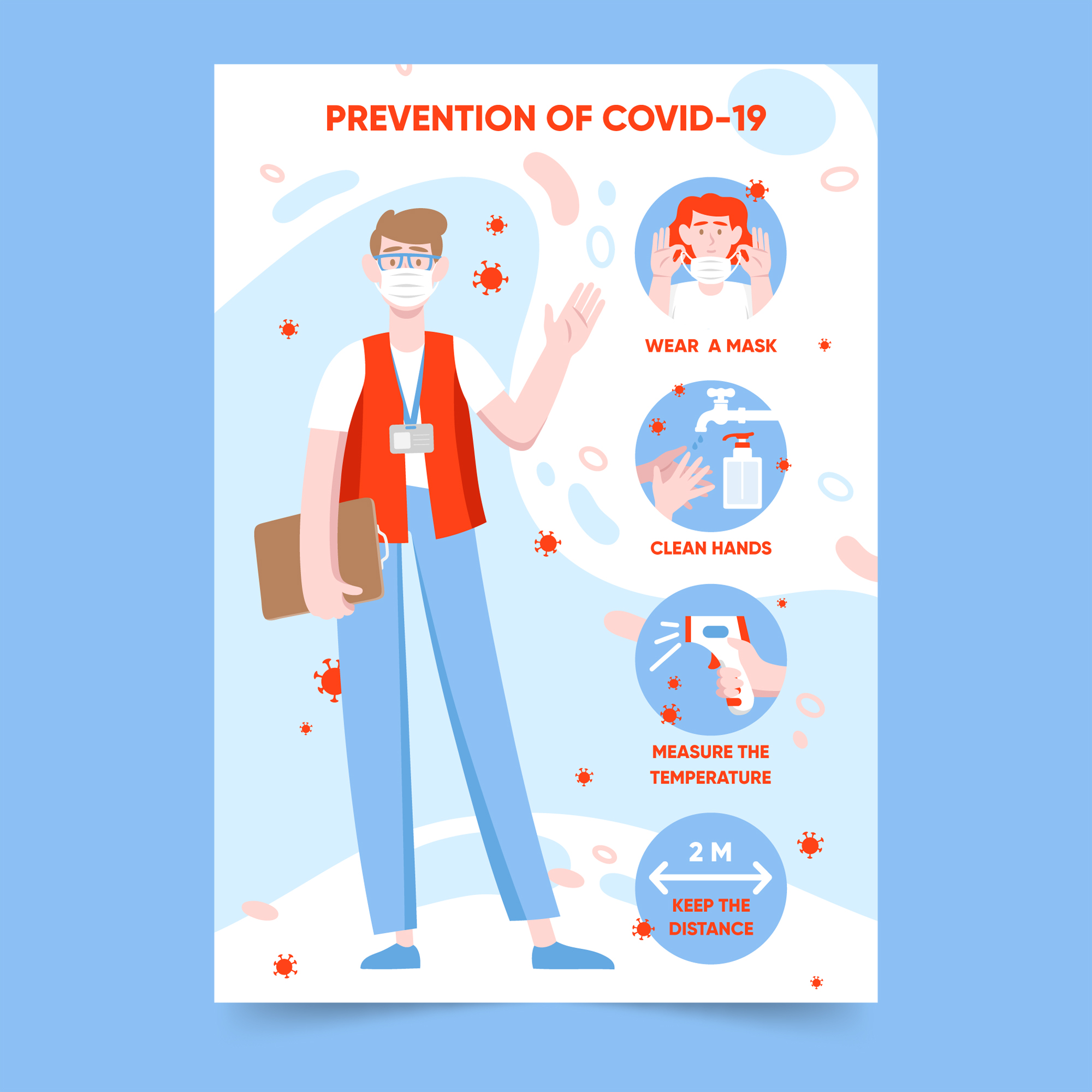 6 coronavirus prevention poster