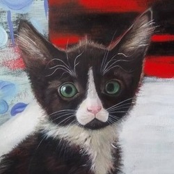 Котёнок дочки, для выставки Портрет кошки
