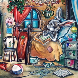 Для сборника детских сказок " Приключения Барсука и Кролика"
