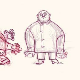 Дизайн персонажа для анимации "Подозрительный пекарь"