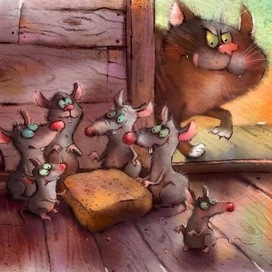 Кот и мышки  к рассказу Ушинского