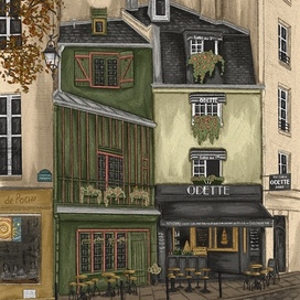 Фасад французского ресторанчика 