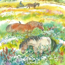 Иллюстрация к авторской книге "Зеркальный дом озёрной чайки" 