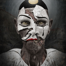 Pierrot mask (Radioactive Pierrot)