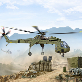 Sikorsky CH-54A Tarhe ( box art for ICM )