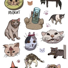 Stickers with cats