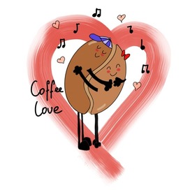 Coffee love sticker set