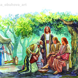 Авраам и три путника. Библия для детей.