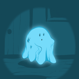 Анимация Маленький призрак 