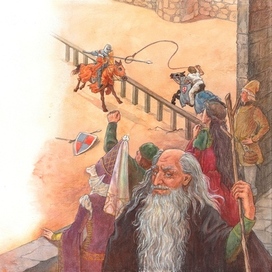 Иллюстрация к роману М. Твена "Янки при дворе короля Артура"