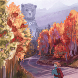 Детская иллюстрация Медведь