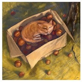 Сюжетная иллюстрация к рассказу "История про кота"