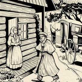 Иллюстрация к рассказу  И.А. Бунина "Темные аллеи"