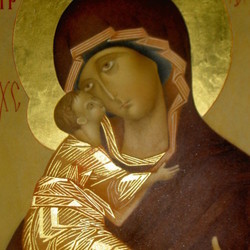 икона владимирской божией матери(рублевский круг)