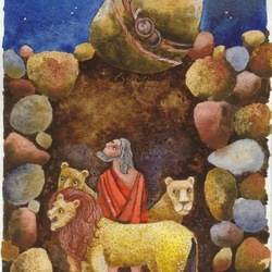 Моисей в пещере со львами