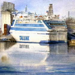 ,,Tallink,,у морского вокзала Риги,,