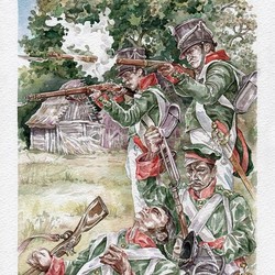 Начало боя ( серия открыток об Отечественной войне 1812 года )