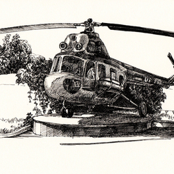 Вертолёт возле музея истории КПИ