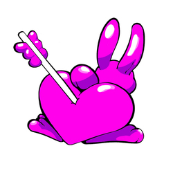 логотип для сексшопа "Розовый кролик"