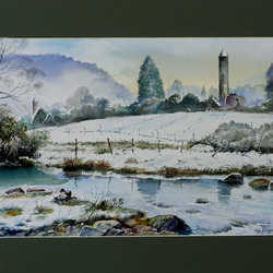 Зимний пейзаж в местечке Glendolough,Ирландия.