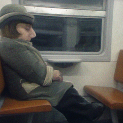 Бабуля в поезде