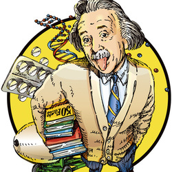 Альберт Энштейн и Компания (рисунок для обложки книги)