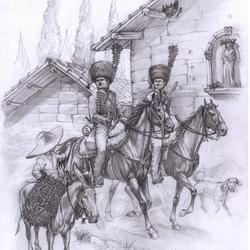 Гусары 3-го полка на разведке. Испания