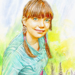 "Катя", (фрагмент портрета)