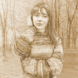 Тамара.,портрет моей ученицы (1998 г.)