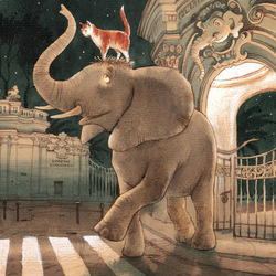 Слон выходит на свободу.