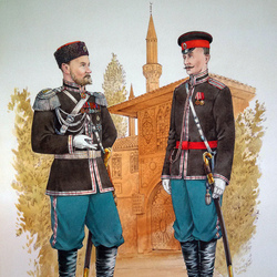 Штаб-офицер и обер-офицер Крымского дивизиона 1882 - 1893 г.