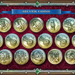 Коллекция монет - серебро.