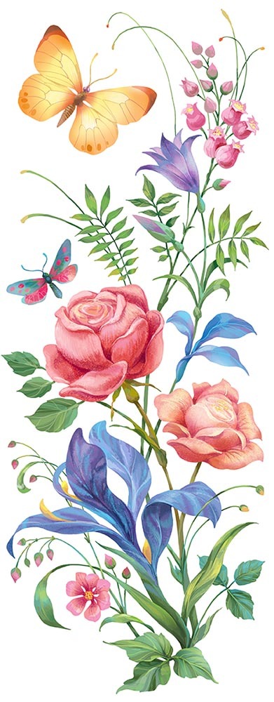 розы и ирисы
