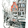 Амстердам. Велосипед на канале