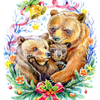 Новогодняя композиция с медведями